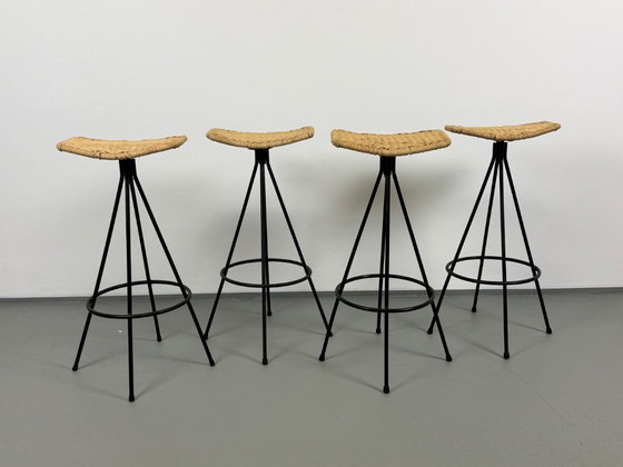 Image 1 of Taburetes de bar italianos de los años 60 (juego de 4)