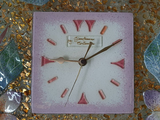 Image 1 of Magnífico reloj de pared de Gianfranco Costantin – Cristal artístico de Murano