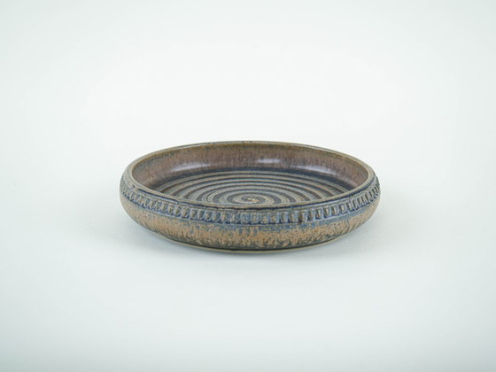 Ceramic bowl, Danish design, 1960s, manufactured by LoveMose, Blue, Vintage (photo 2 of 9)