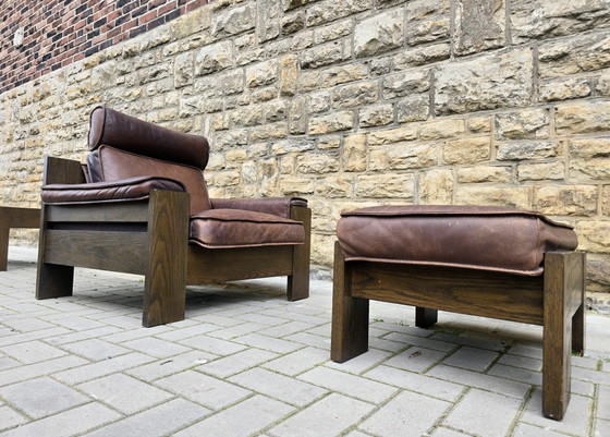 Image 1 of Leolux Vintage 60s 70s Benches Sofa Sofa Set Couch Set Armchair Seating Group Mid Century
