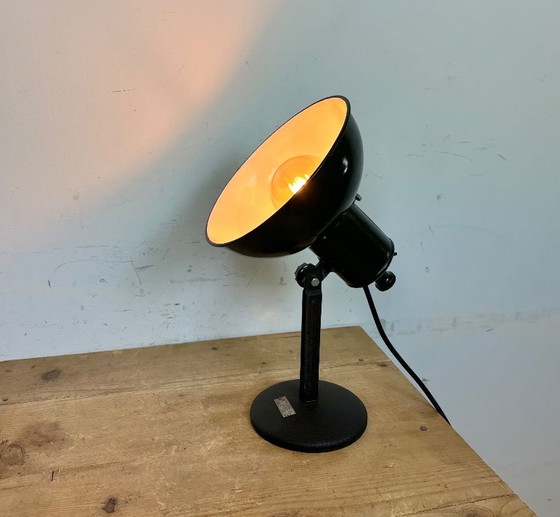 Image 1 of Vintage Black Enamel Table Photo Lamp, 1950s