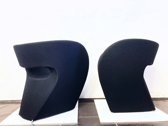 Image 1 of 2 Victoria & Albert armchairs in black, designed by Ron Arad for Moroso