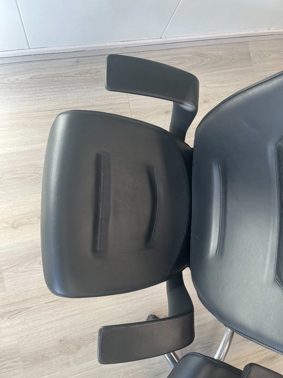 Image 1 of 2x Poltrona Frau „Brief Meeting“ Design-Bürostühle – Emilio Ambasz – Italienisches Design