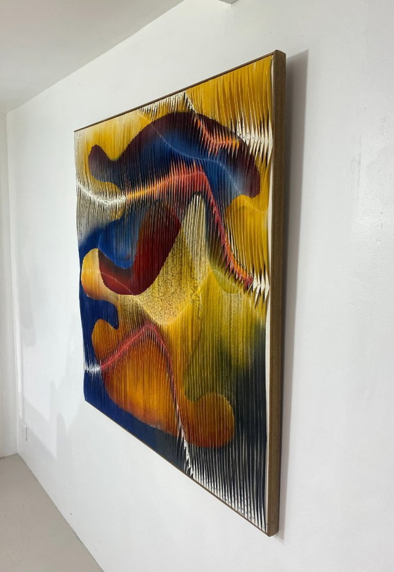 Image 1 of Textile sculpture-painting: The Dance of Colors