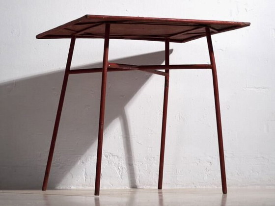 Antique red outdoor table (c.1920) #13 – Garden tables, Iron (photo 11 of 13)