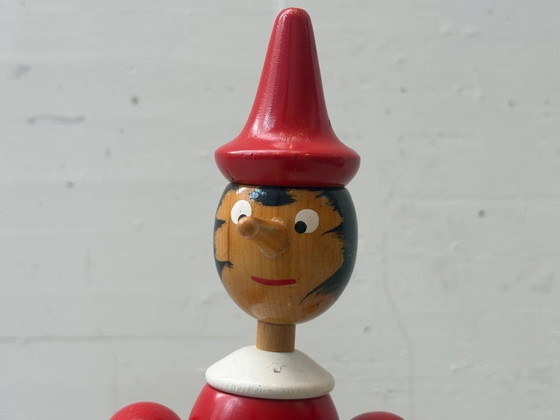 Image 1 of Pinocchio wooden figure, 1950s