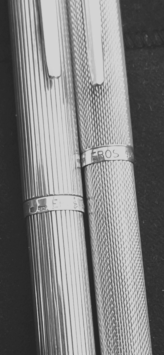 Bossert & Erhard (EBOS) Schreibset aus Sterlingsilber 925 – 14-Karat-Goldfeder – Geschenke, Silver (photo 3 of 5)