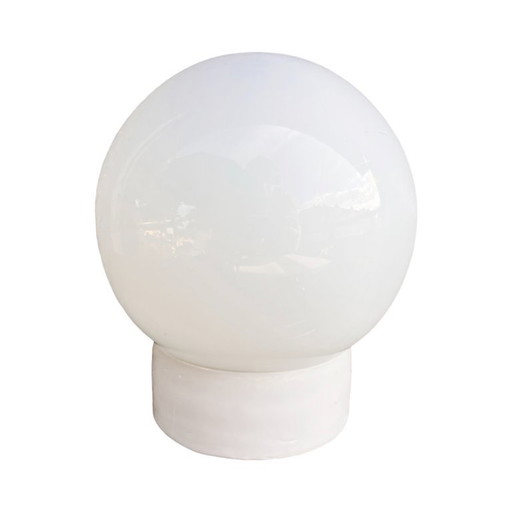 Industrial wall lamp, white, glass, FOTON, Poland, 1960s.