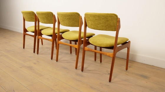 Image 1 of 4 x Dining Chairs | Erik Buch | Model 49 | Rosewood | Newly upholstered