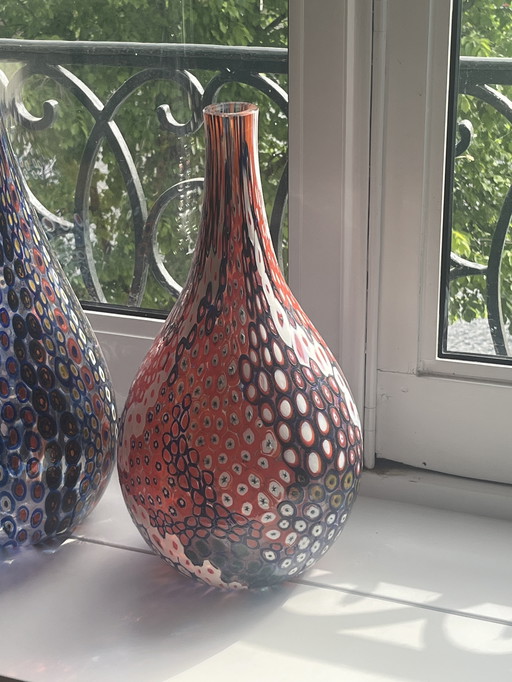3 Murano large vases ,first half 20 century, one is restored