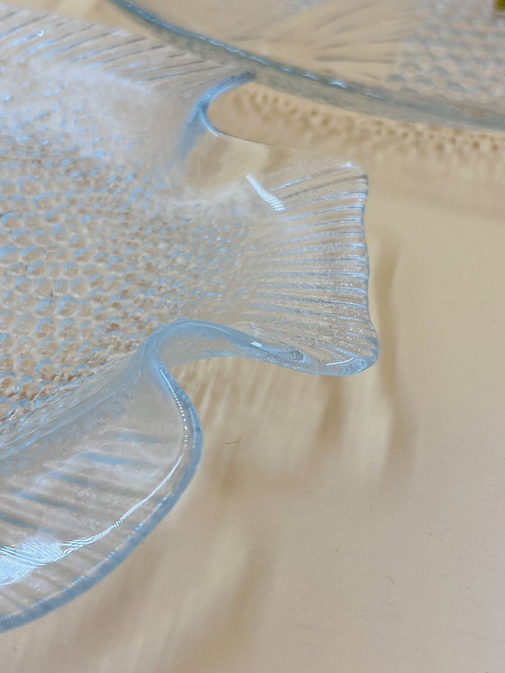 Image 1 of Servicio de pescado de cristal Arcoroc: 1 bandeja + 6 platos