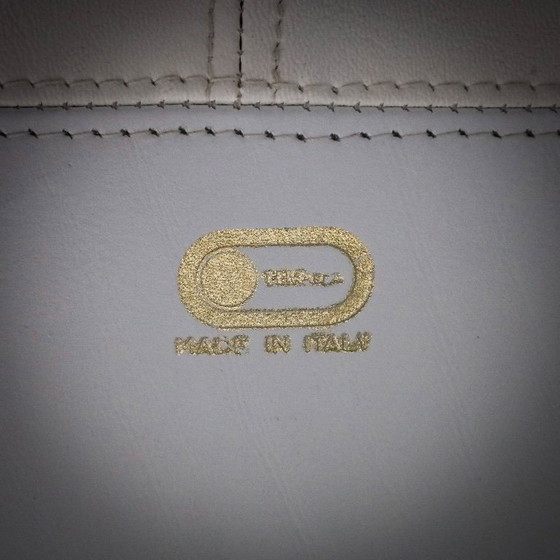 Image 1 of Set di 4 sedie da pranzo in pelle disegnate da Gastone Rinaldi per Thema, Italia, anni '70.