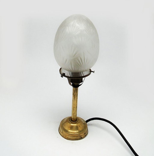 20th Century Desk Lamp, 1890s – bureaulampen, Glass, Brass