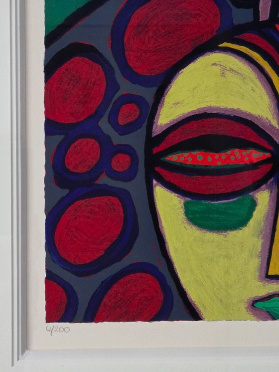 Image 1 of Corneille - African Mask - Signed - 1983