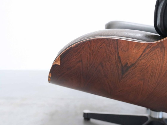 Vintage Eames Lounge Chair & Ottoman – Vitra – Fauteuils, Leather, Wood (photo 12 of 21)