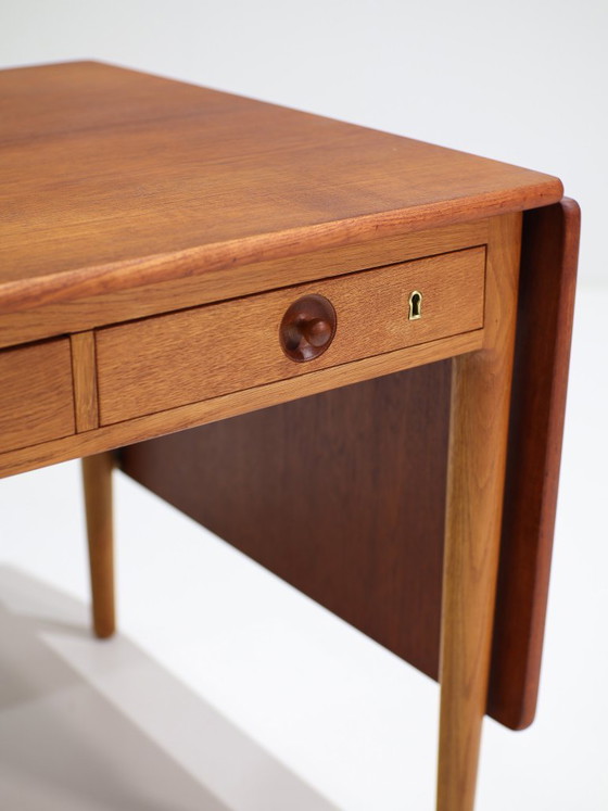 Hans J. Wegner Desk AT-305 Drop-Leaf Teak Oak 1950s – Hans Wegner, Wood, Vintage (photo 5 of 17)