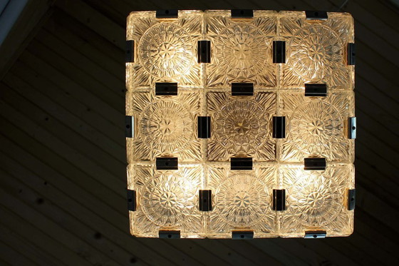 Image 1 of Vintage Sculptural Glass Pendant Lamp attributed to Kamenický Šenov, 1970s