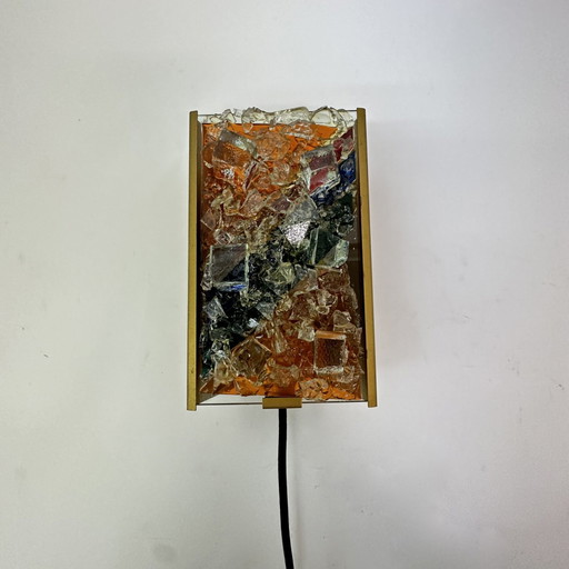 Lampada da parete Cosack Leuchten in vetro, anni '70