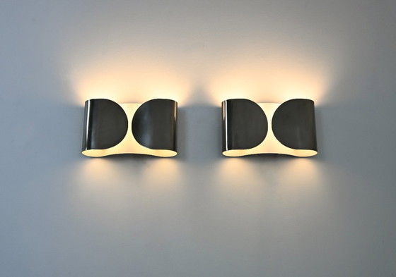 Image 1 of Chrome Foglio Sconces by Tobia & Afra Scarpa for Flos, 1960s, set of 2