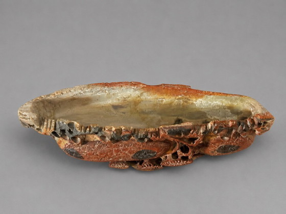 Antique Chinese Hand-Carved Soapstone Brush Washer / Scholar’s ​​Object – Decorative Objects (photo 6 of 7)