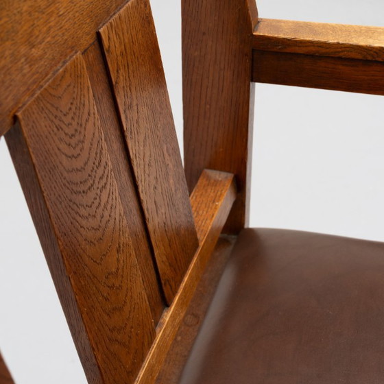 Art Deco Chair 30s – Dining chairs, Wood, Leather (photo 20 of 21)