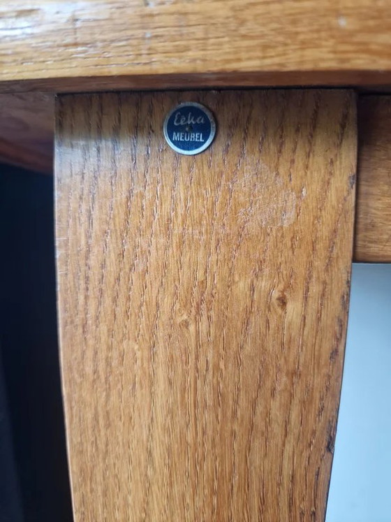 Vintage oak Desk - Eeka Meubelen - 50s/60s – Mid-Century Modern – Wood, Mid Century Modern (photo 20 of 23)