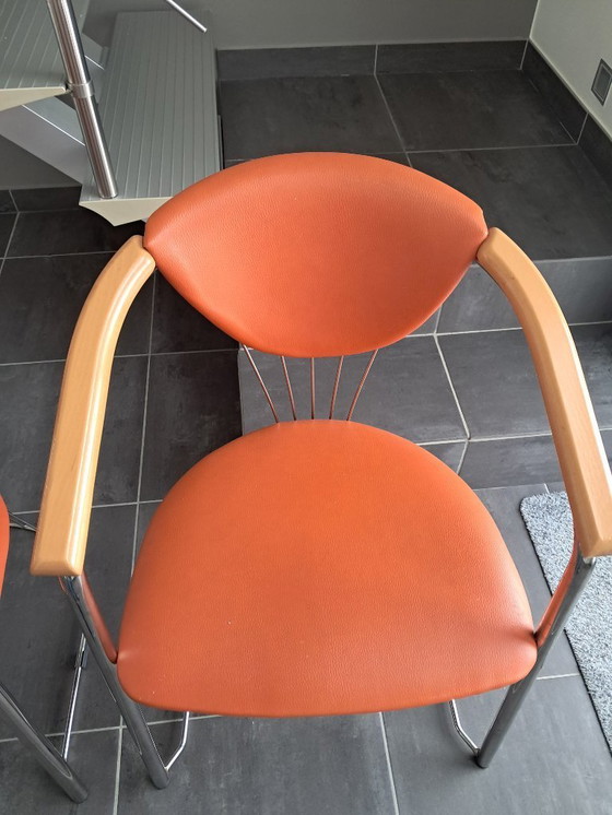 Image 1 of Set of 4 Italian design chairs, Effezeta