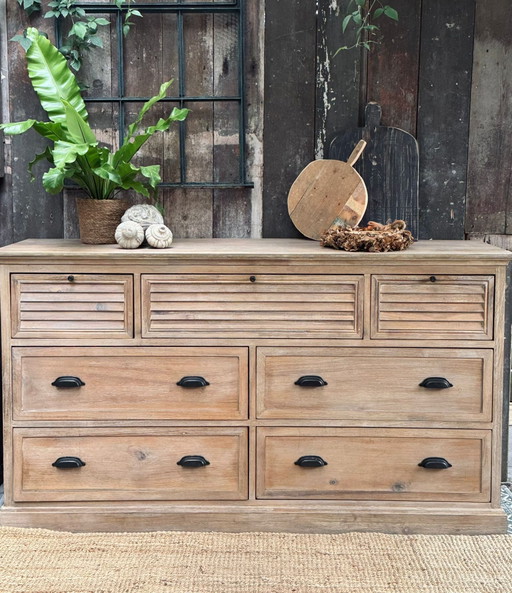 Eden Kommode mit 7 Schubladen von Essentials for Living – dressoirs, Wood, Metal
