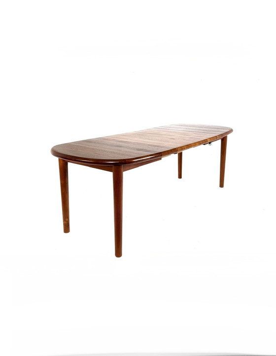 Image 1 of Vintage verlengbare Deense teakhouten eettafel ‘70