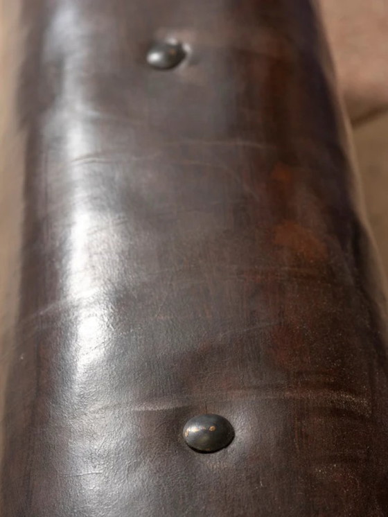 Image 1 of Panca da palestra vintage in pelle / cavallo con maniglie, stile Bauhaus, Europa, anni '20