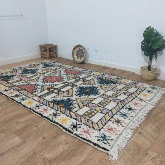 Image 1 of Berber Rug Geometric Multicolor – Natural Wool Handwoven (260 × 160 cm)