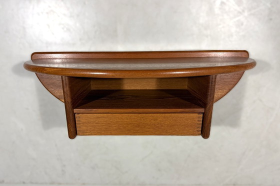 Image 1 of Console murale en teck Kai Kristiansen Vildbjerg Møbelfabrik Danemark années 1960