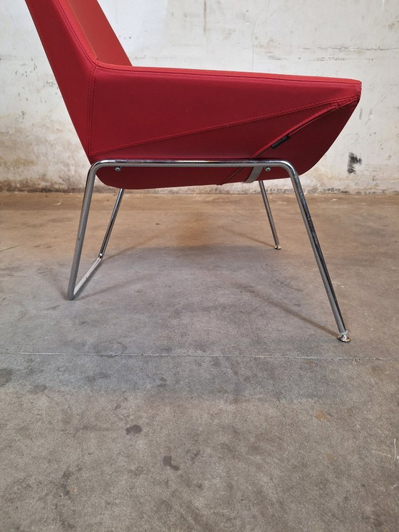 Image 1 of Kastel Red Lounge Chair – Moderner Sessel aus Polypropylen mit Chromakzenten