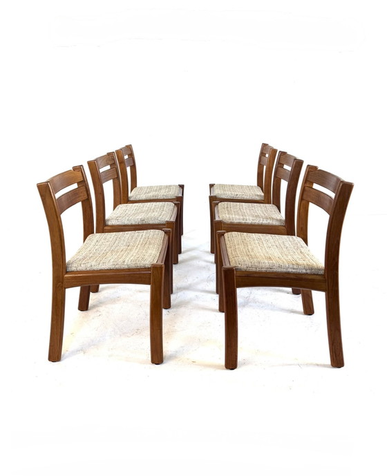 Image 1 of Set of 6 vintage Danish dining chairs, Dyrlund ‘70