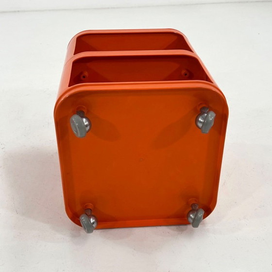 Image 1 of Oranje vierkante Componibili opbergmeubel van Anna Castelli voor Kartell, jaren 70