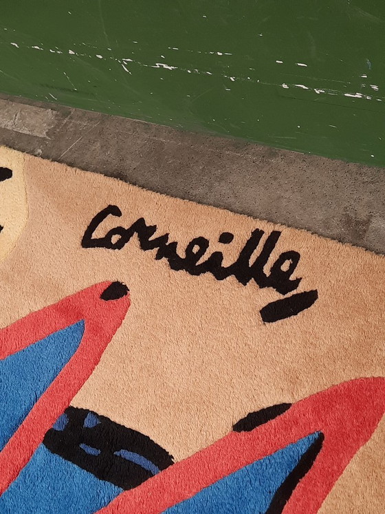 Tappeto vintage Corneille Cobra Bambino con Uccello 280x220 cm, Tappeti, Lana, Beige (foto 2 di 7)