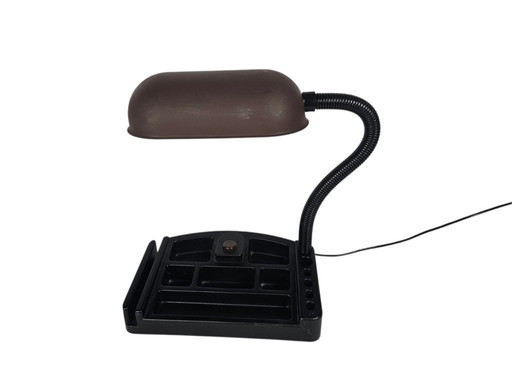 Schreibtischlampe - Organizer - Metall - Kunststoff - 80er