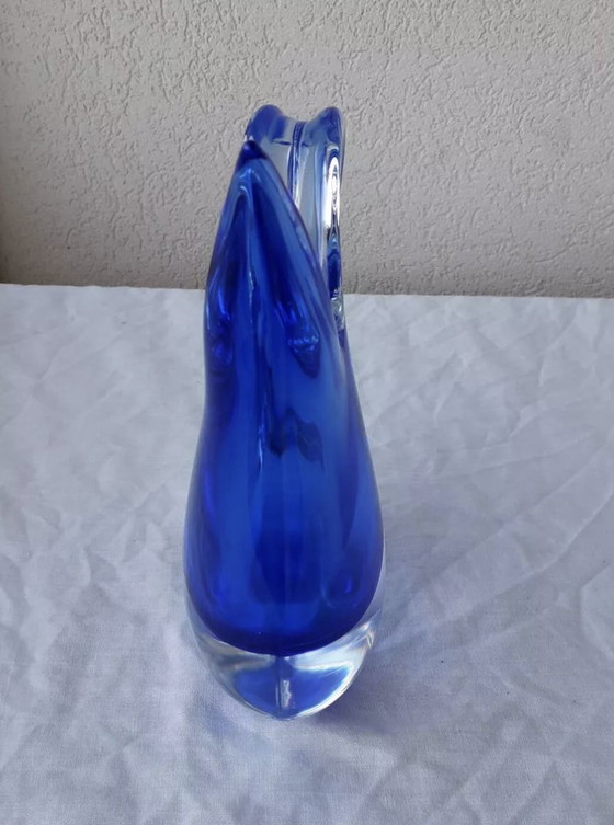 Image 1 of Murano Blue Vase