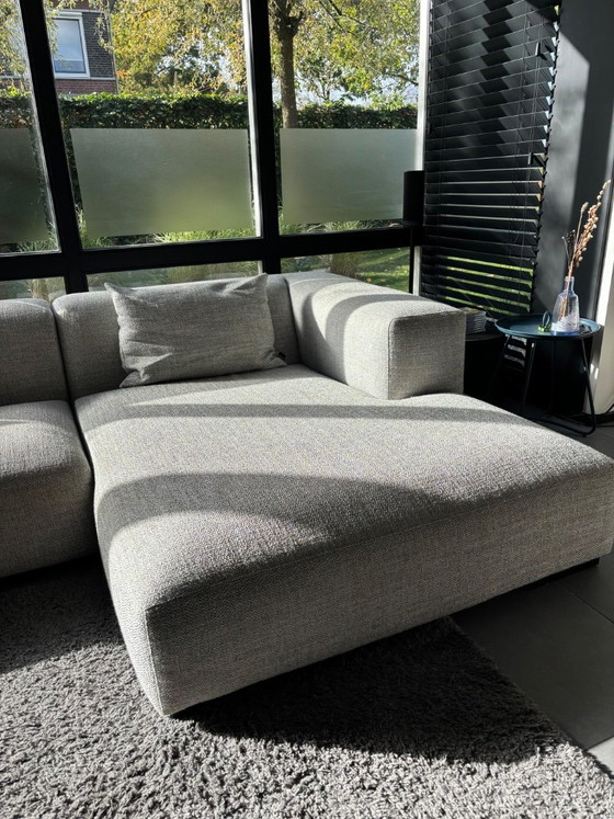 Modernes Ecksofa aus grauem Textil, Koozo, Stoff (Foto 4 von 12)