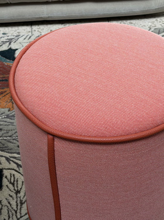 Image 1 of Leolux Bolmin poef Bold stof / leer NIEUW