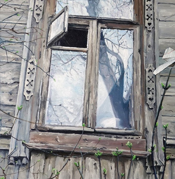 Original Oil Painting Contemporary Art Symbolism Window – Paintings & Drawings, Canvas (photo 6 of 7)