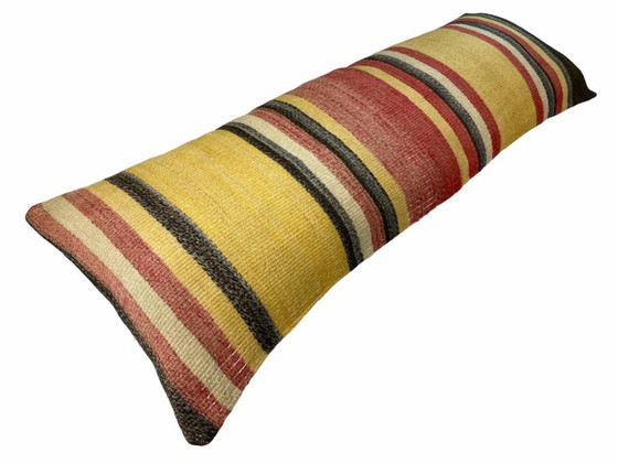 Image 1 of Funda de cojín única de kilim y alfombra – 120 x 40 cm