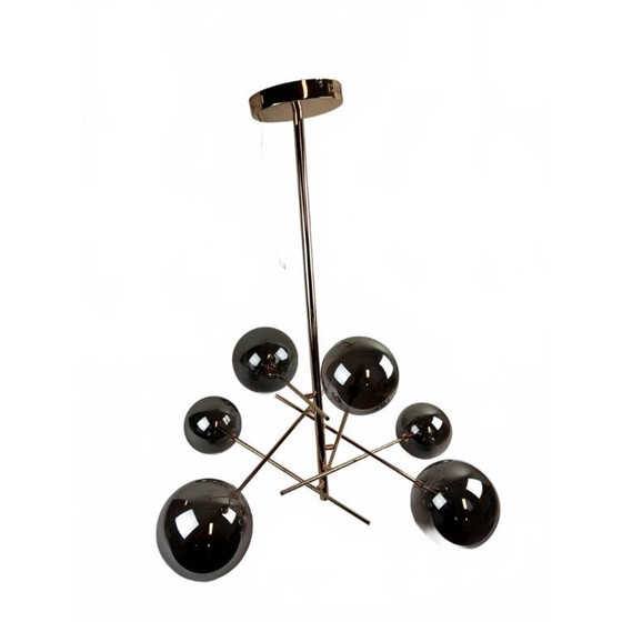 Image 1 of Lucide Design Hanglamp – Goud met Rookglas (6-lichts)