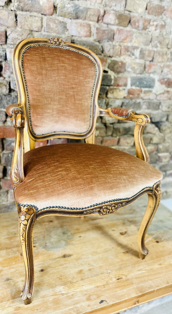 Fauteuil vintage unique – Design pop art Blanche-Neige – Wood, Velvet (photo 13 of 13)