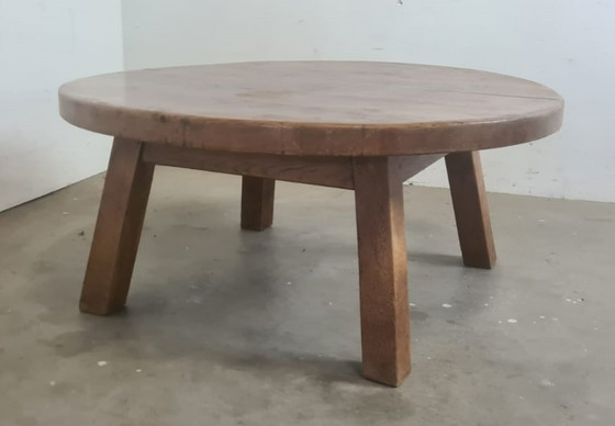 Image 1 of Brutalist oak coffee table