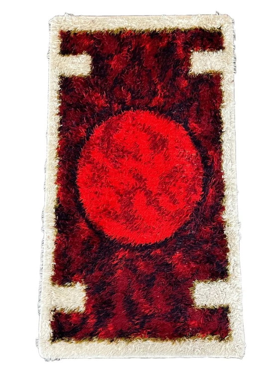 Image 1 of Tapis de passage des années 60 70 Carpet Rug Space Age by Hojer Eksport Danemark Design