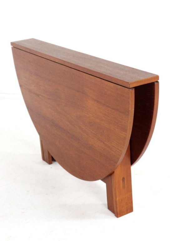 Image 1 of Table de salle à manger pliante en teck danois « Skovlund » vintage