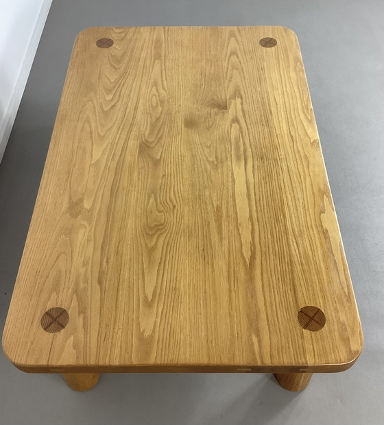 Image 1 of Brutalist seventies oak coffee table Chapo Perriander style