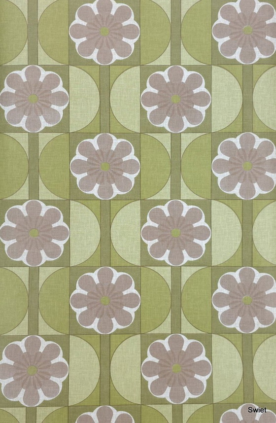 14303 Carta da parati Groovy anni '70 con fiori e quadrati – Decorazioni murali, Paper (photo 5 of 7)
