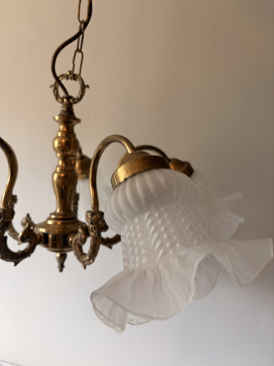 Image 1 of Antieke Gouden Kroonluchter